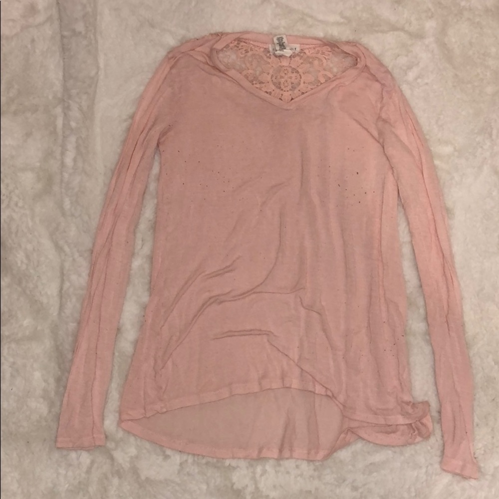 Pink long sleeved top